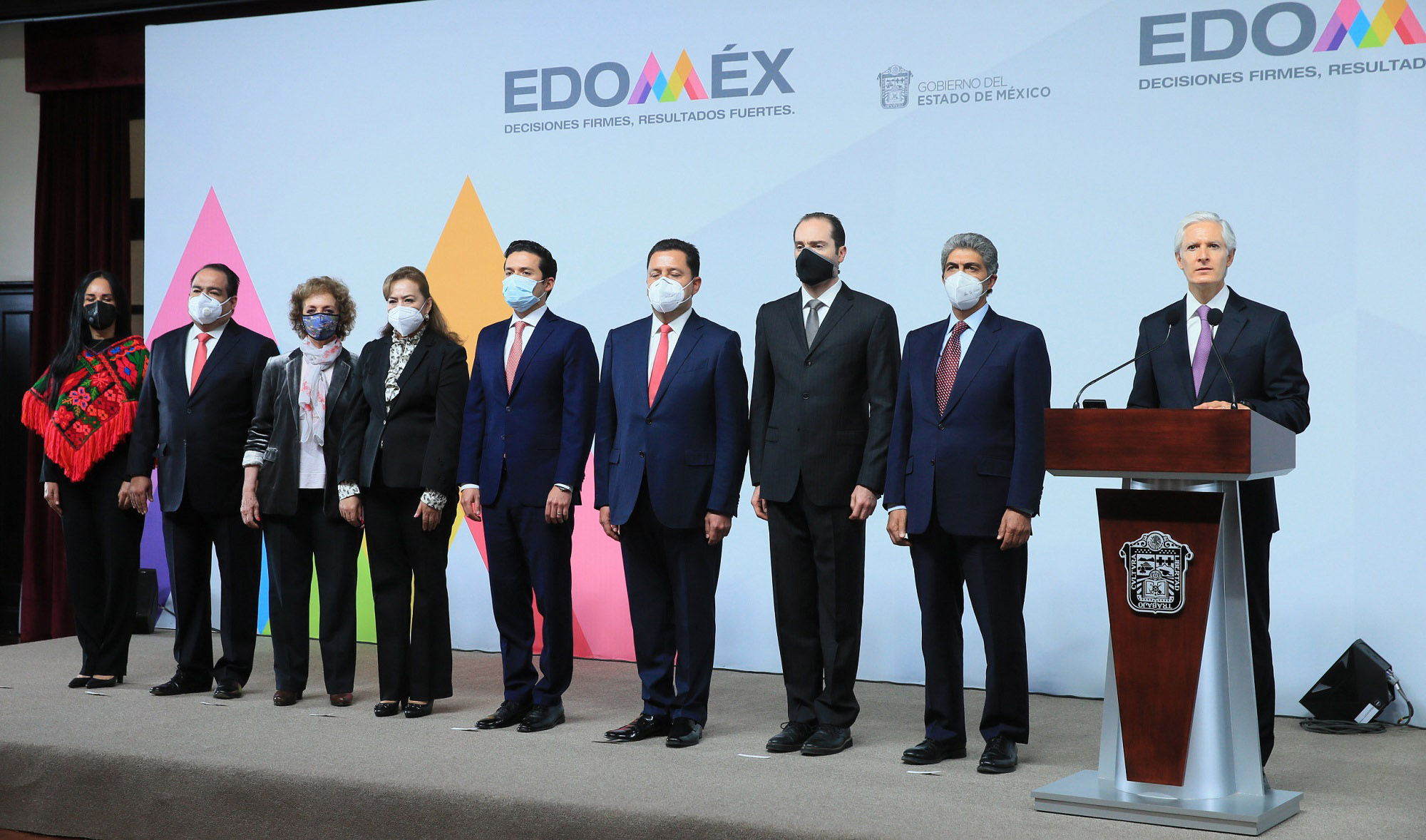 TOMA PROTESTA ALFREDO DEL MAZO A NUEVOS SECRETARIOS DEL